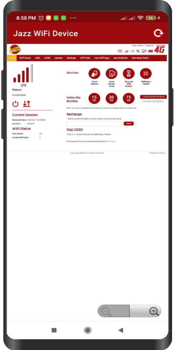 Jazz WiFi Device App
